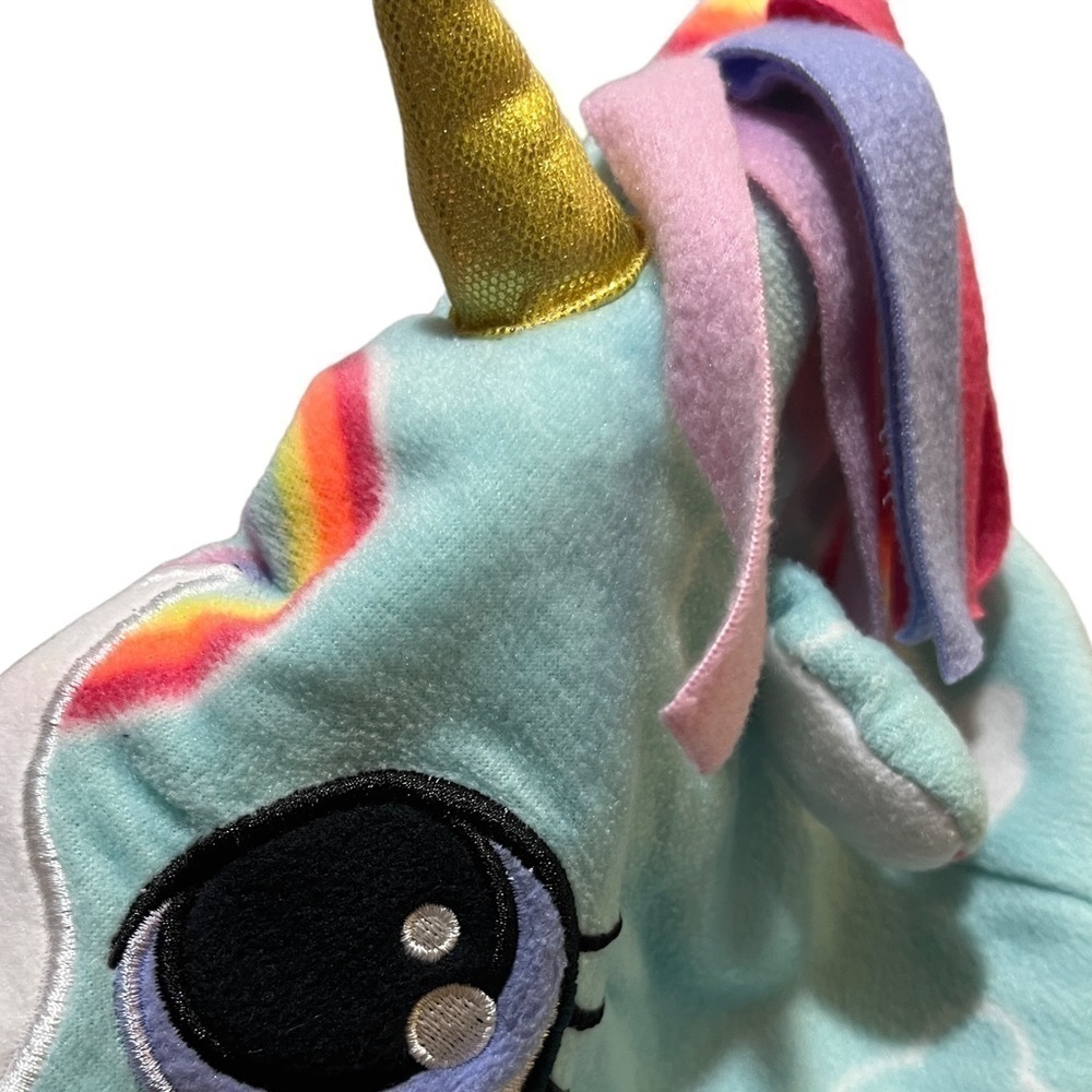 Cat & Jack Unicorn Fleece One Piece Zip Front Pajamas Sz 10/12 Girls - Picture 9 of 11